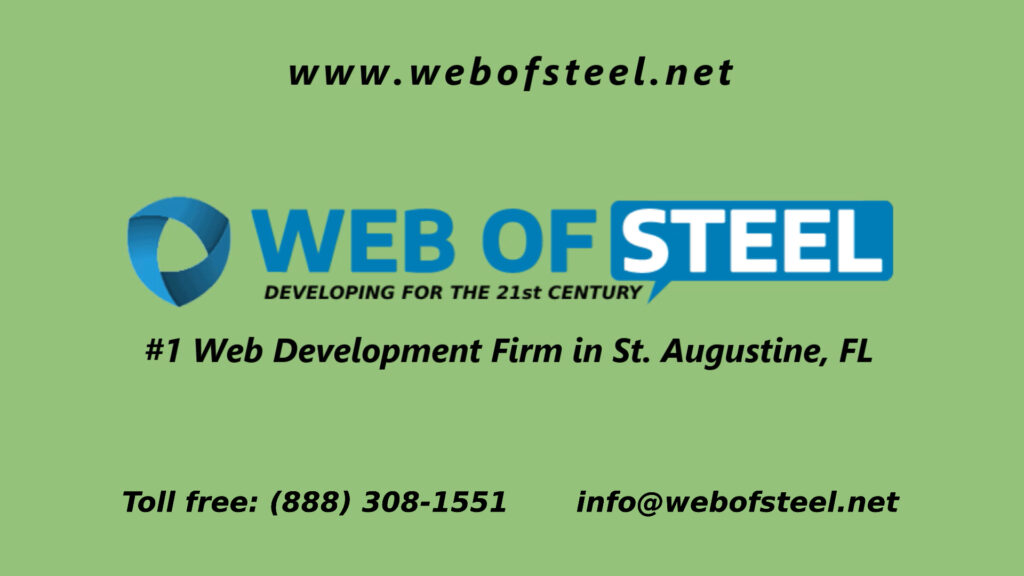 St. Augustine Web Design, Website Design, Graphic Designer, Developer